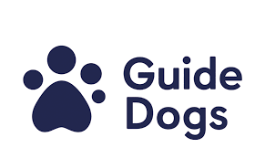Guide dogs logo. Blue paw.